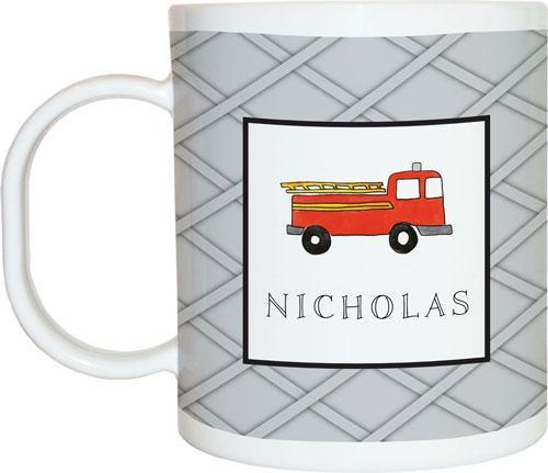 Firetruck Kids Dinnerware - Kelly Hughes Designs
