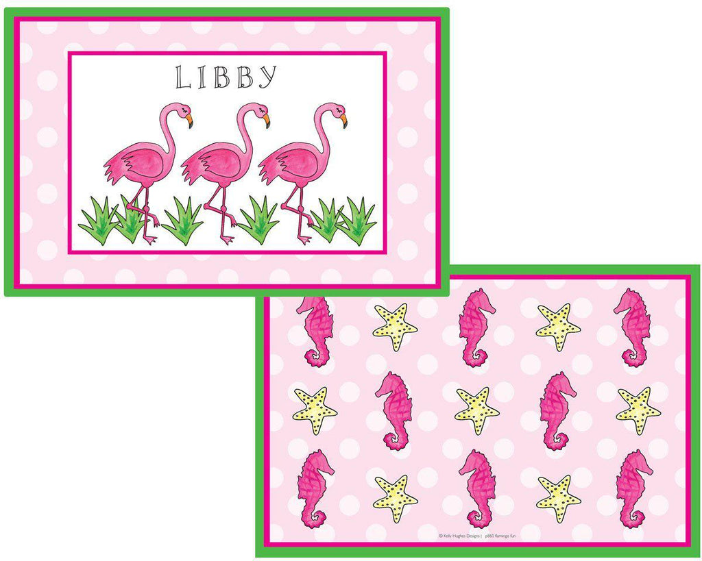 Flamingo Fun placemat - Kelly Hughes Designs
