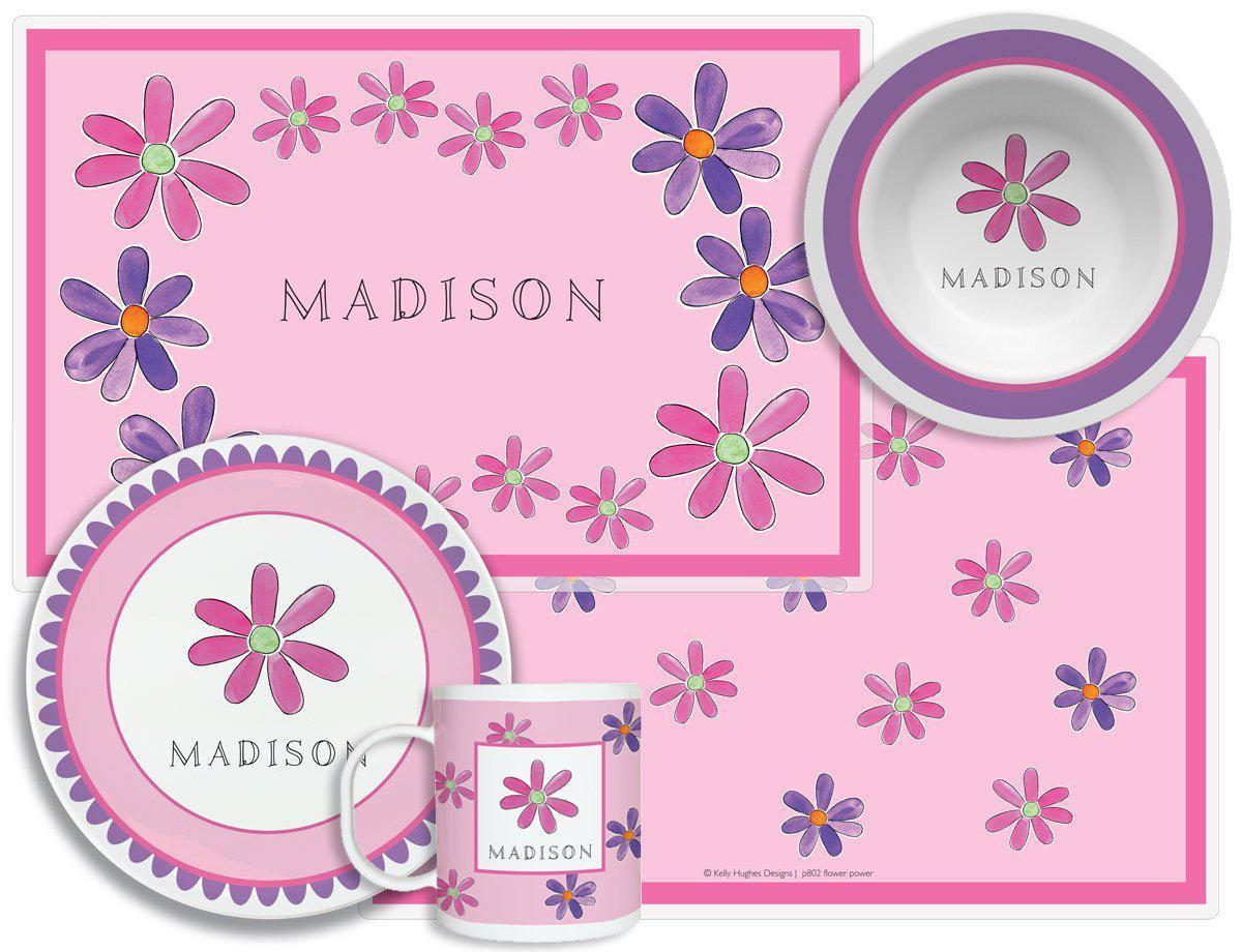 Flower Power Kids Dinnerware - Kelly Hughes Designs