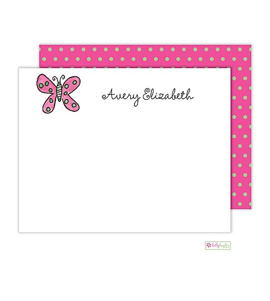 Flutter Butterfly Flat Note Cards - Kelly Hughes Designs