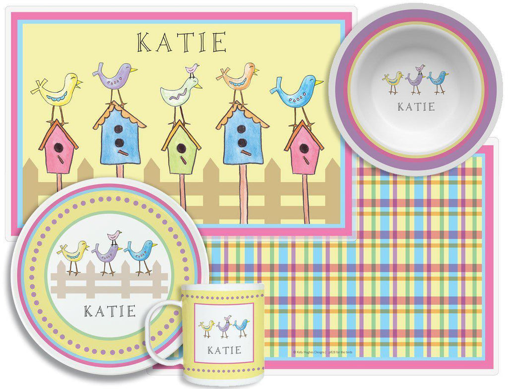 For the Birds Kids Dinnerware - Kelly Hughes Designs