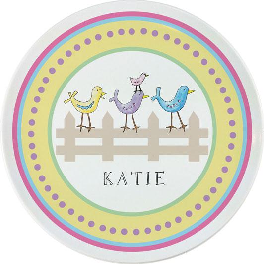 For the Birds Kids Plate - Kelly Hughes Designs