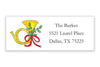 French Horn address label - Kelly Hughes Designs