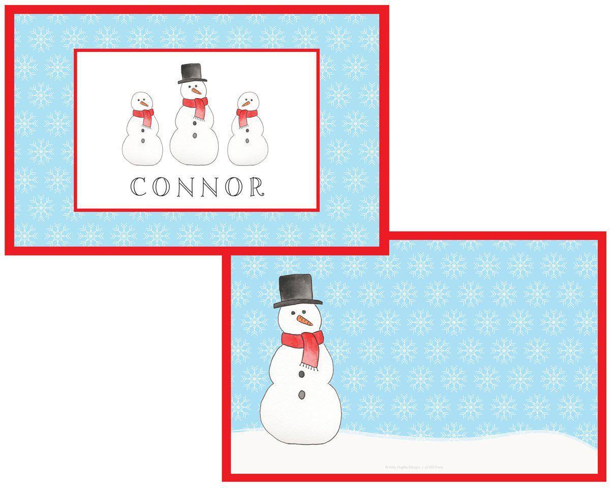 Frosty Man Kids Dinnerware - Kelly Hughes Designs