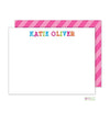 Funky Pink Kids Flat Note Cards - Kelly Hughes Designs