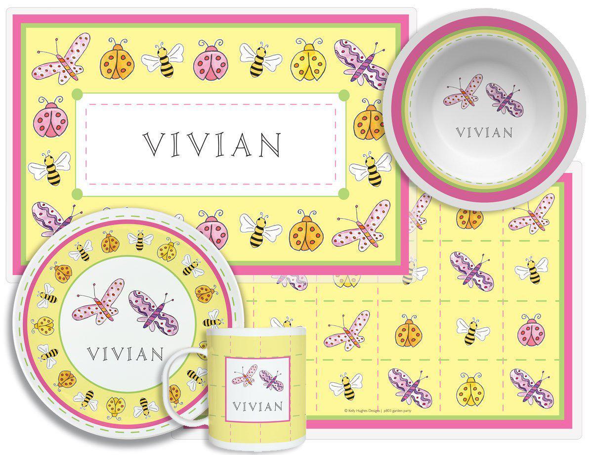 Garden Party Kids Dinnerware - Kelly Hughes Designs