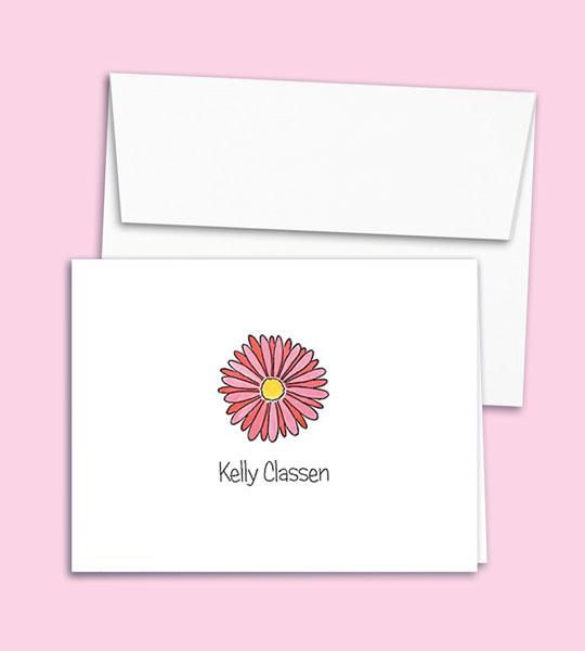 Gerber Daisy Folded Note Cards - Kelly Hughes Designs