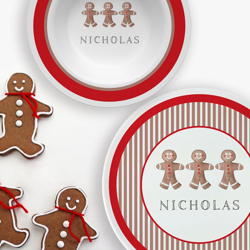 Gingerbread Kids Dinnerware - Kelly Hughes Designs