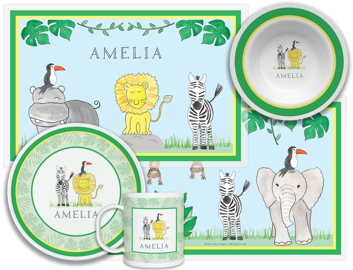 Going on Safari Kids Dinnerware - Kelly Hughes Designs