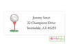 Golf Nut address label - Kelly Hughes Designs