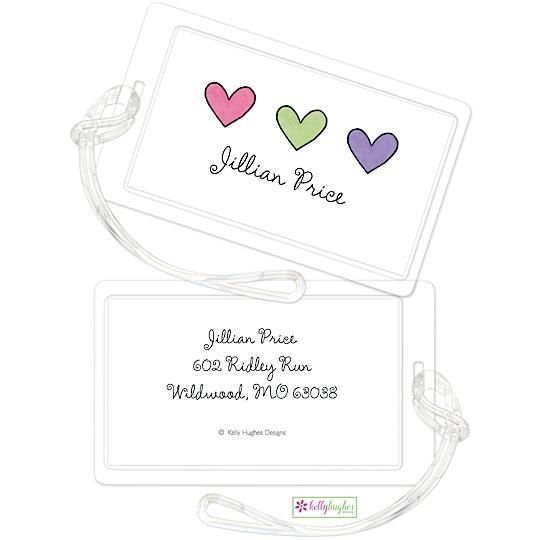 Hearts Are Wild Kids Bag Tags - Kelly Hughes Designs