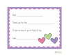 Hearts fill-in thank you - Kelly Hughes Designs