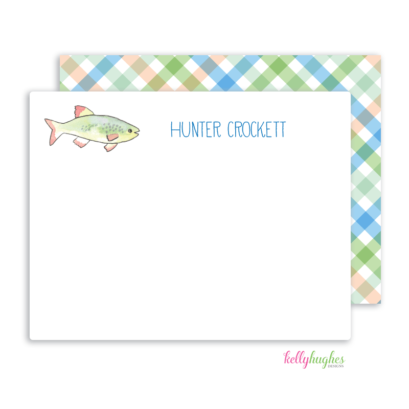Hook Line Sinker Flat Note Cards - Kelly Hughes Designs