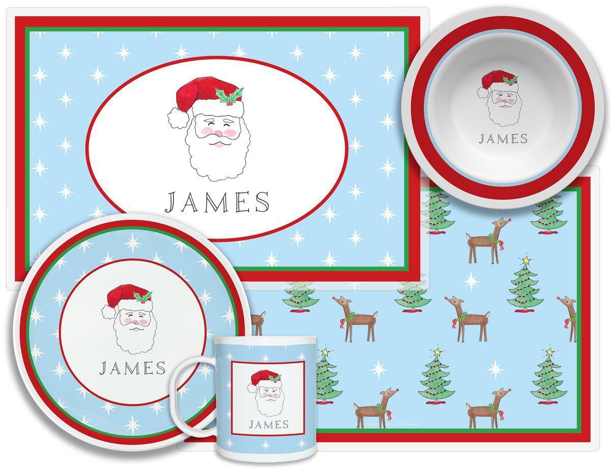 Jolly St. Nick Kids Dinnerware - Kelly Hughes Designs
