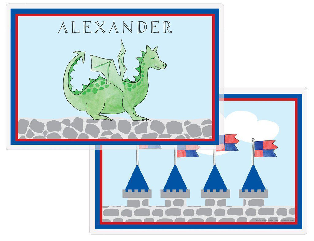 Knights and Dragons Kids Dinnerware - Kelly Hughes Designs