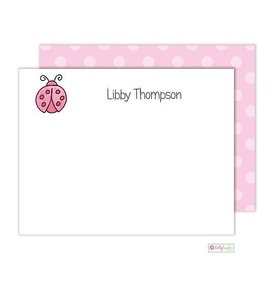 Little Ladybug Kids Flat Note Cards - Kelly Hughes Designs
