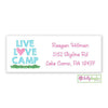 Live Love Camp address label - Kelly Hughes Designs