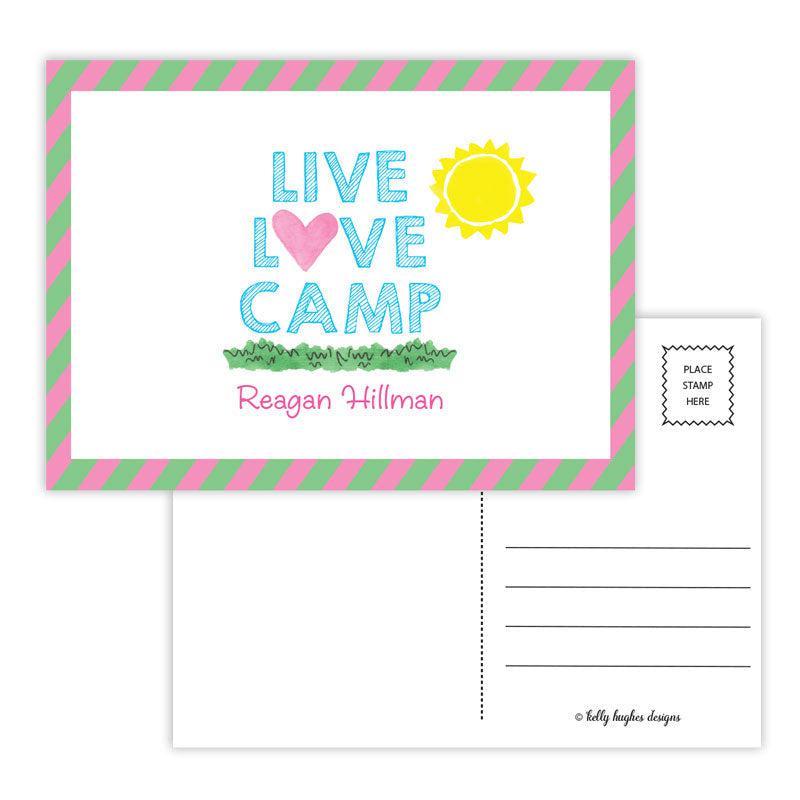 Live Love Camp Postcard - Kelly Hughes Designs
