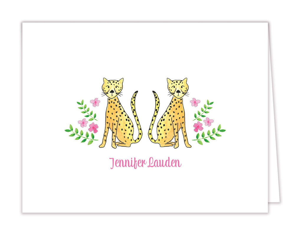 Luxe Cheetah Folded Note Cards - Kelly Hughes Designs