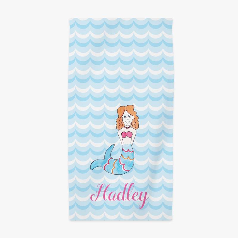 Mermaid Kids beach towel - Kelly Hughes Designs
