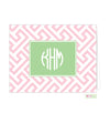 Athens Pink Monogrammed Folded Note Cards