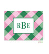 Preppy Check Monogrammed Folded Note Cards