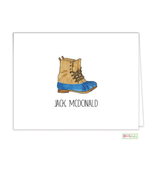 Duck Boots Folded Note Cards