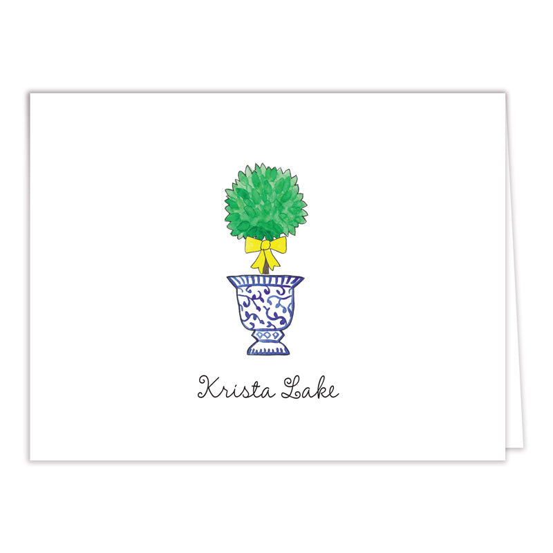 Topiary Folded Note Cards