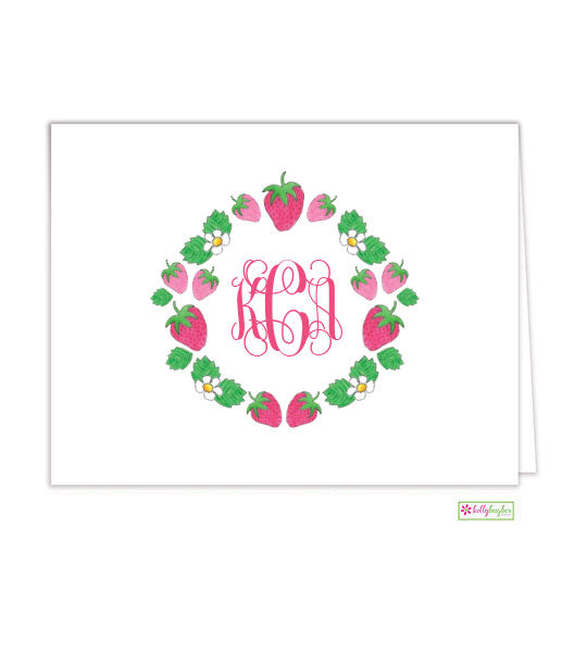 Strawberry Patch Folded Note Cards