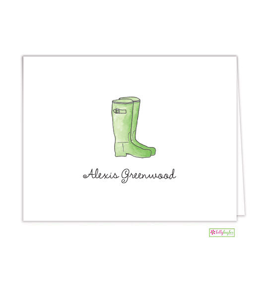 Rain Boots Folded Note Cards