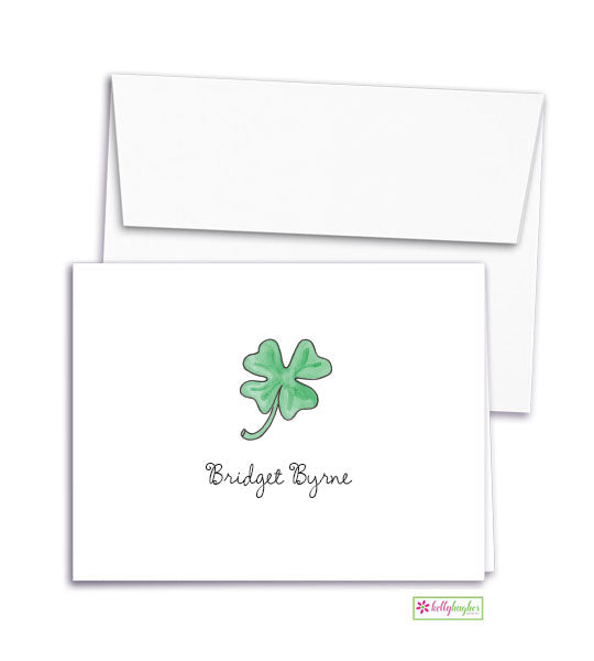 Lucky Clover Folded Note Cards