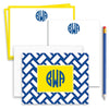 Navy Basketweave stationery gift set - Kelly Hughes Designs