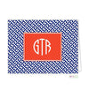 Navy Greek Key Monogrammed Folded Note Cards - Kelly Hughes Designs