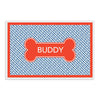 Navy Greek Key Pet Mat - Kelly Hughes Designs
