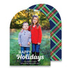 Navy Tartan Arch Photo Card - Kelly Hughes Designs