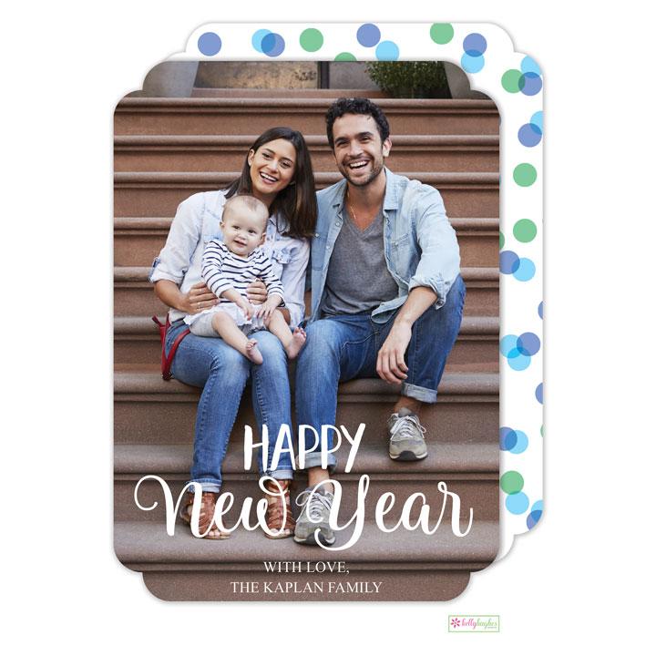 New Year Wishes holiday card - Kelly Hughes Designs