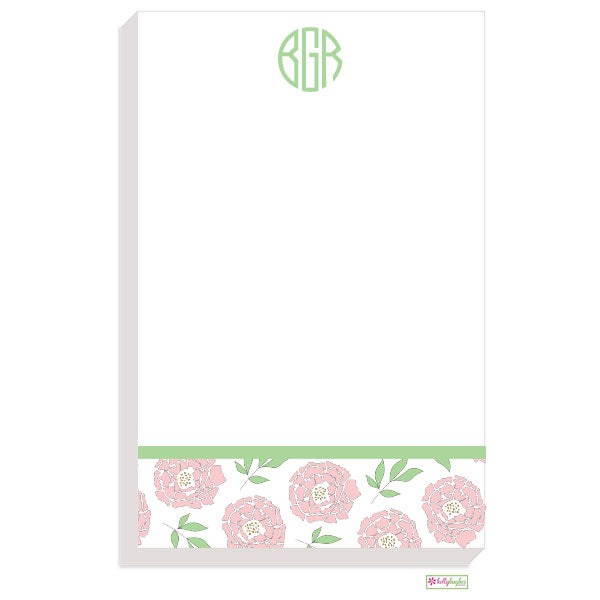 Peony Print Notepad