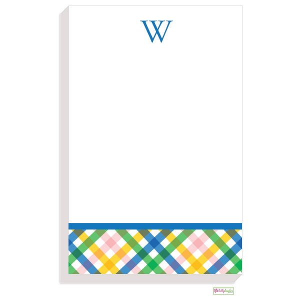 Bright Plaid Notepad