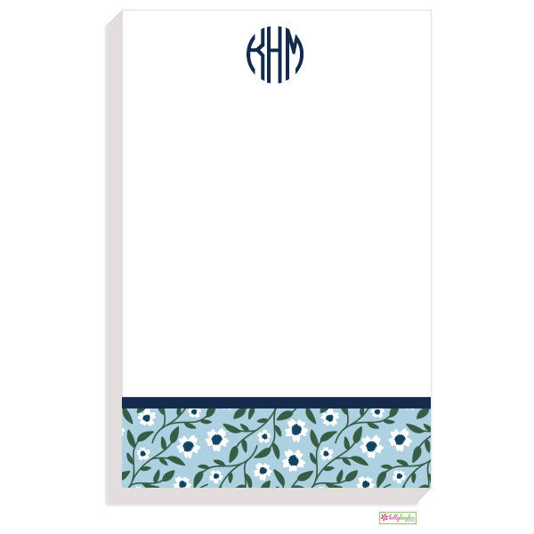 Blue Daisies Print Notepad
