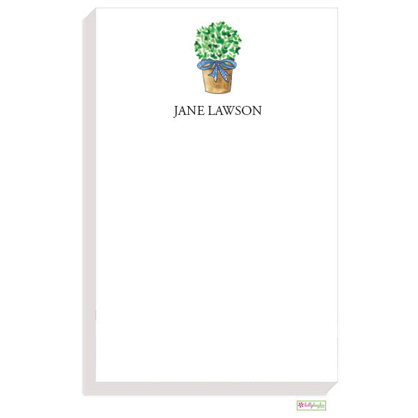 Blue Ribbon Topiary Notepad