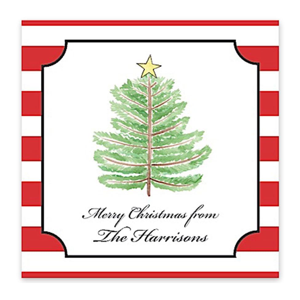 Oh Christmas Tree gift sticker - Kelly Hughes Designs