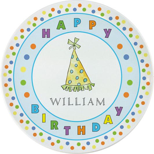 Party Hats Kids Plate - Kelly Hughes Designs