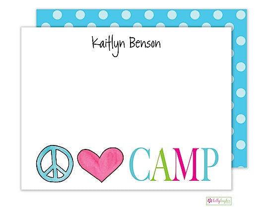 Peace Love Camp flat notes - Kelly Hughes Designs