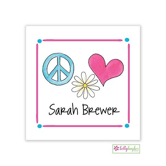 Peace & Love Kids Gift Stickers - Kelly Hughes Designs