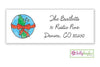 Peace on Earth address label - Kelly Hughes Designs