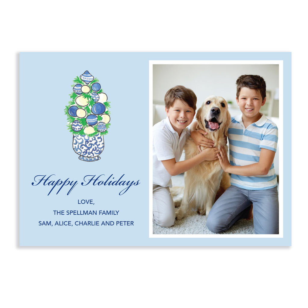 Ornament Topiary holiday card