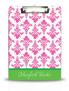 Pink Damask Clipboard - Kelly Hughes Designs