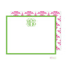 Pink Damask Flat Note Cards - Kelly Hughes Designs