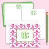 Pink Damask stationery gift set - Kelly Hughes Designs