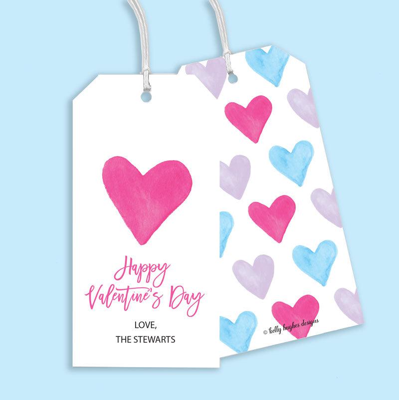 Pink Heart Gift Tags - Kelly Hughes Designs